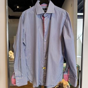Boss Blue and Pink Dress Shirt